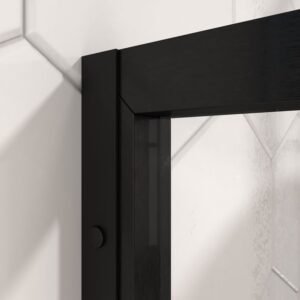 Fijo de
  ducha LINE con perfilería enmarcada 3 cuerpos - Vidrio 4 MM con tratamiento
  anti-cal incluido- Brazo sujeción acero inox