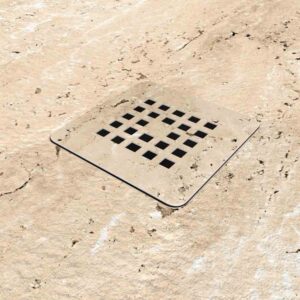 Plato de ducha resina textura pizarra. Efecto en Mármol Travertino - antideslizante STONE 3D moderno