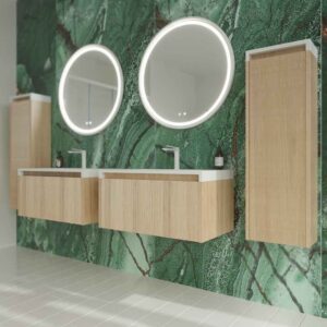 Columna de baño BINARIO  suspendida ROBLE CLARO