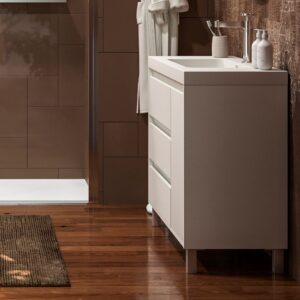 Mueble de baño con patas 3 cajones / 1 puerta CARMEN acabado BLANCO