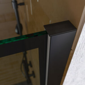 Mampara de ducha ZEN fija decorado industrial- vidrio 8MM - Tratamiento anti-cal incluido - Incluye brazo de seguridad. TALOS