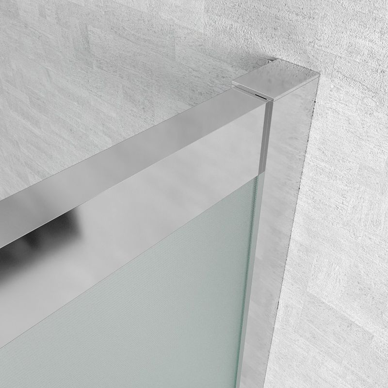 Mampara de ducha rectangular GLISS apertura angular 2 fijos-2 puertas correderas. Vidrio OPACO con tratamiento anti-cal. Acabado CROMO BRILLO - Imagen 3