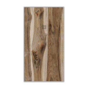 Plato de ducha resina textura pizarra acabado efecto Madera Maple Americano - antideslizante STONE 3D moderno