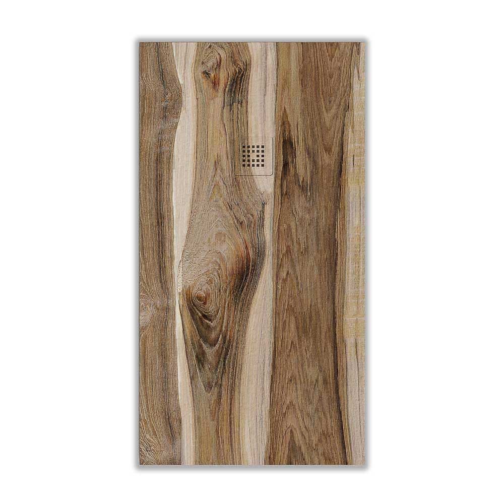 Plato de ducha resina textura pizarra acabado efecto Madera Maple Americano - antideslizante STONE 3D moderno