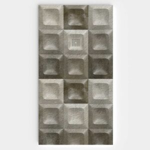 Plato de ducha resina textura pizarra. Efecto en Hidráulico Cloda - antideslizante STONE 3D moderno