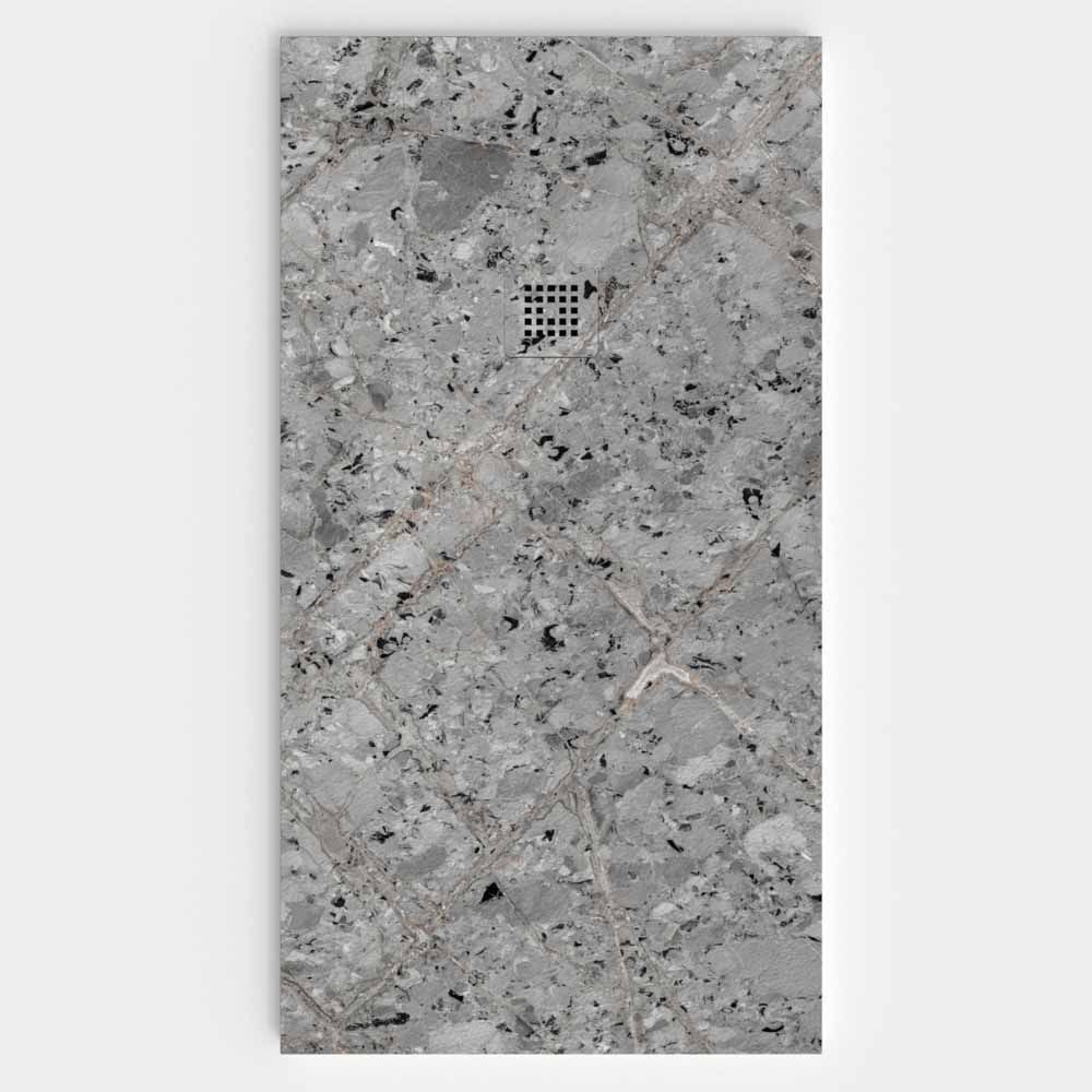Plato de ducha resina textura pizarra. Efecto en Mármol Odilia - antideslizante STONE 3D moderno
