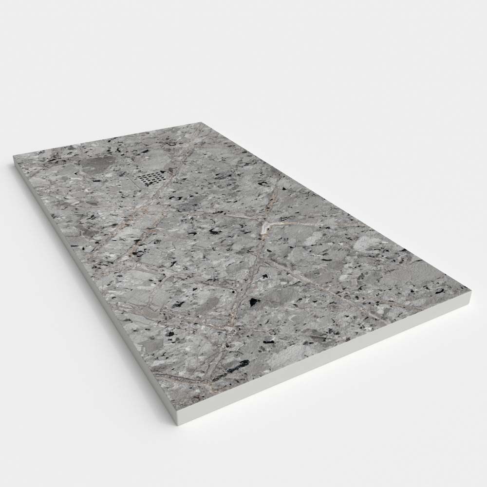Plato de ducha resina textura pizarra. Efecto en Mármol Odilia - antideslizante STONE 3D moderno - Imagen 2