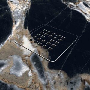 Plato de ducha resina textura pizarra. Efecto en Mármol Maeba - antideslizante STONE 3D moderno