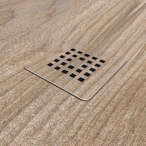 Plato de ducha resina textura pizarra acabado efecto Madera Olmo Ontario - antideslizante STONE 3D moderno