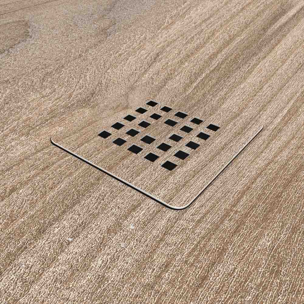 Plato de ducha resina textura pizarra acabado efecto Madera Olmo Ontario - antideslizante STONE 3D moderno - Imagen 3
