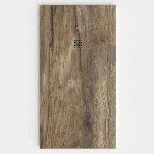 Plato de ducha resina textura pizarra acabado efecto Madera Nogal Somoa - antideslizante STONE 3D moderno
