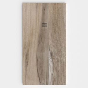 Plato de ducha resina textura pizarra acabado efecto Madera Roble Tortora - antideslizante STONE 3D moderno
