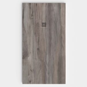 Plato de ducha resina textura pizarra acabado efecto Madera Roble Ceniza - antideslizante STONE 3D moderno