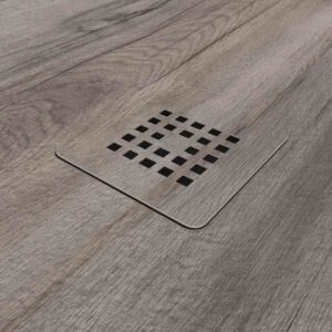 Plato de ducha resina textura pizarra acabado efecto Madera Roble Ceniza - antideslizante STONE 3D moderno
