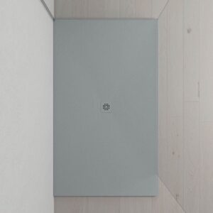 Plato ducha resina Extragrande XXL con textura pizarra y antideslizante GRIS Ral 7040