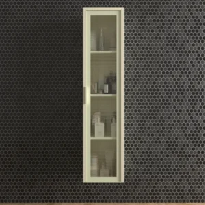 Columna de baño BETA suspendida 1 puerta 175 cm x  35 cm x 22 cm  puerta cristal