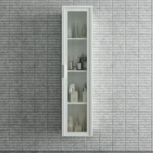 Columna de baño BETA suspendida 1 puerta 175 cm x  35 cm x 22 cm  puerta cristal