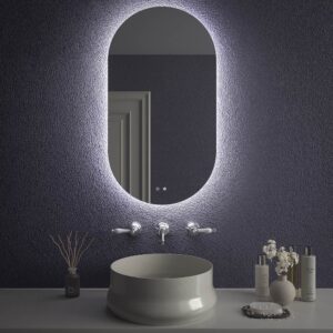Espejo de baño CAPSULA con luz LED ambiental