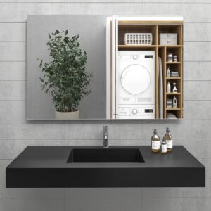 Espejo de baño LISO sin luz canto recto