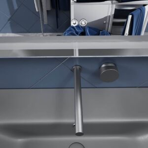 Espejo de baño LYRA rectangular con canto arenado con luz LED frontal