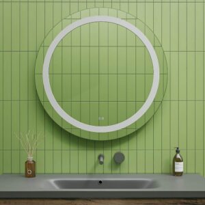 Espejo de baño MIRAK  redondo  con luz LED frontal