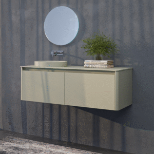 Mueble de baño FUSE suspendido 2 cajones GRIS GUIJARRO