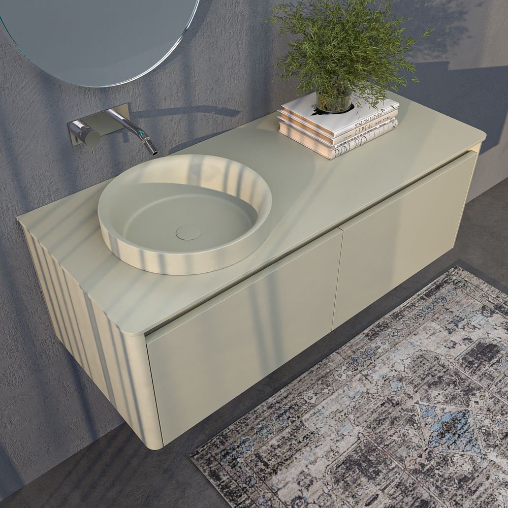 Mueble de baño FUSE suspendido 2 cajones GRIS GUIJARRO - Imagen 4