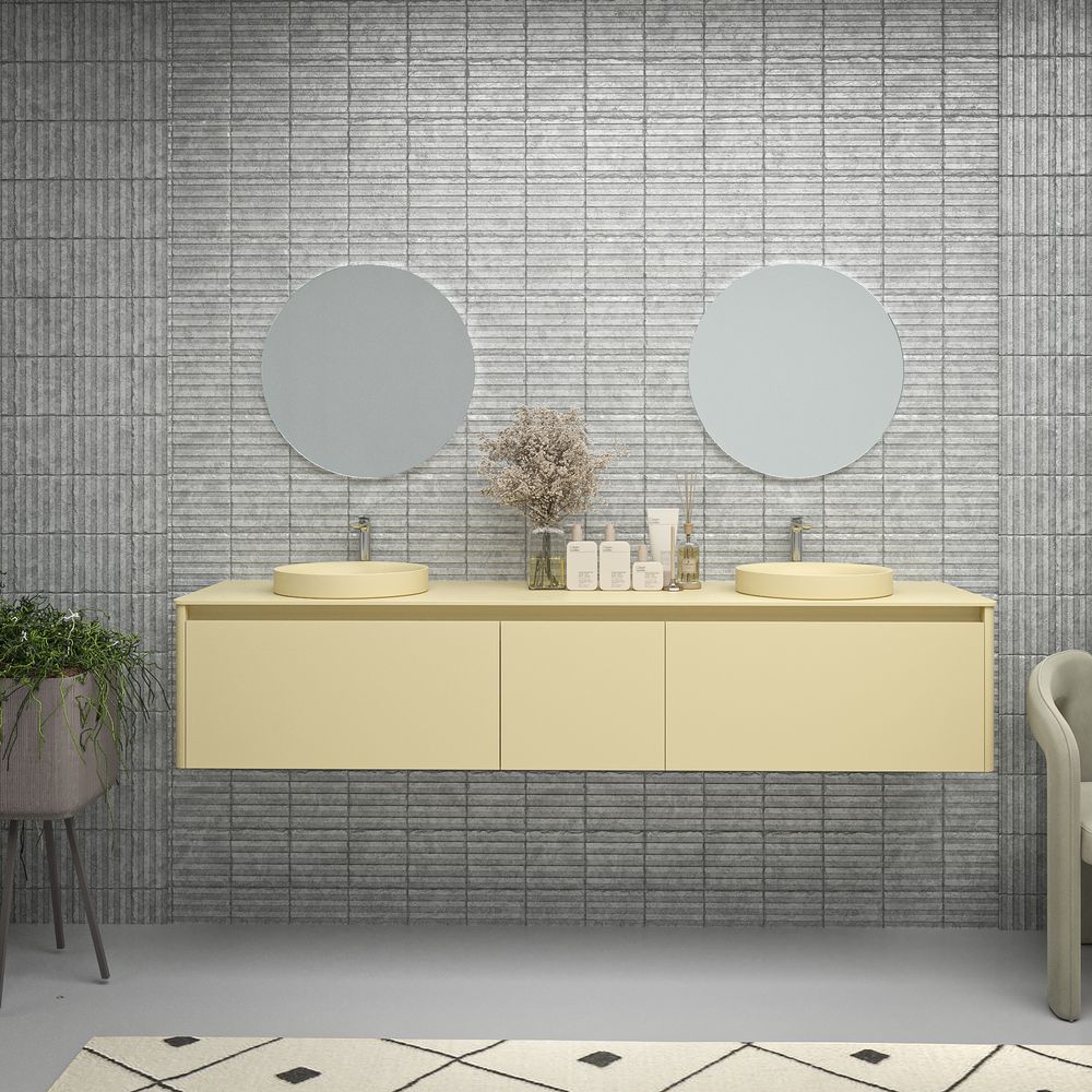 Mueble de baño FUSE suspendido 3 cajones MARFIL