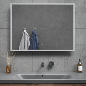 Espejo de baño ORION  con marco termoplastico con luz LED frontal