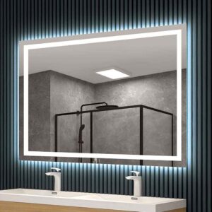 Espejo rectangular COVE luz led perimetral