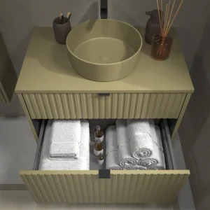 Mueble de baño TREX suspendido 2 cajones VERDE CAÑA