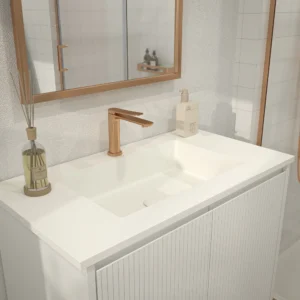 Mueble de baño BLANCA  con patas 2 puertas acabado blanco