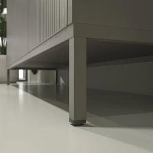 Mueble de baño BLANCA  con patas 4 puertas gris cuarzo
