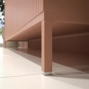 Mueble de baño BLANCA  con patas 5 puertas rojo beige