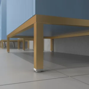 Mueble de baño BLANCA  con patas 2 puertas acabado azul pastel