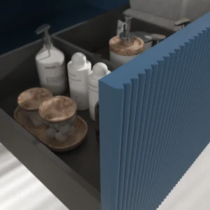 Mueble de baño BINARIO suspendido 1 cajón acabado  AZUL LEJANIA
