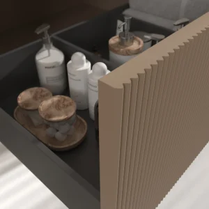 Mueble de baño BINARIO suspendido 1 cajón acabado MOKA
