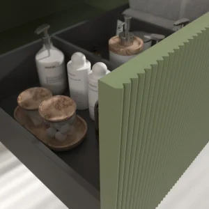 Mueble de baño BINARIO suspendido 1 cajón acabado  VERDE PALIDO