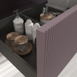 Mueble de baño BINARIO suspendido 1 cajón acabado  VIOLETA PASTEL