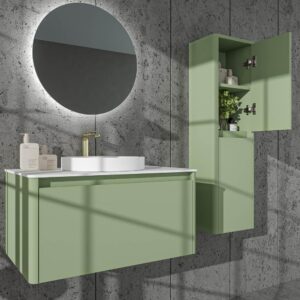 Mueble de baño FUSE suspendido 1 cajón VERDE PALIDO