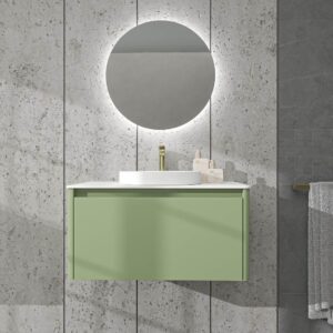 Mueble de baño FUSE suspendido 1 cajón VERDE PALIDO