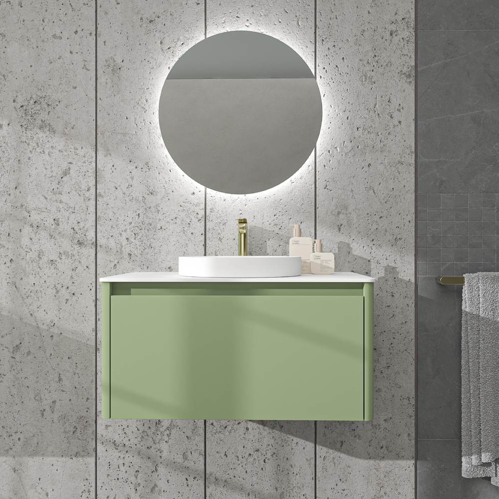 Mueble de baño FUSE suspendido 1 cajón VERDE PALIDO - Imagen 4