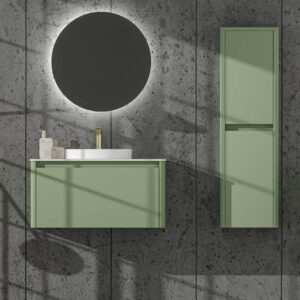Mueble de baño FUSE suspendido 1 cajón VERDE PALIDO