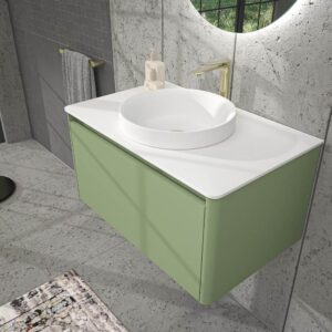 Mueble de baño FUSE suspendido 1 cajón VERDE PALIDO
