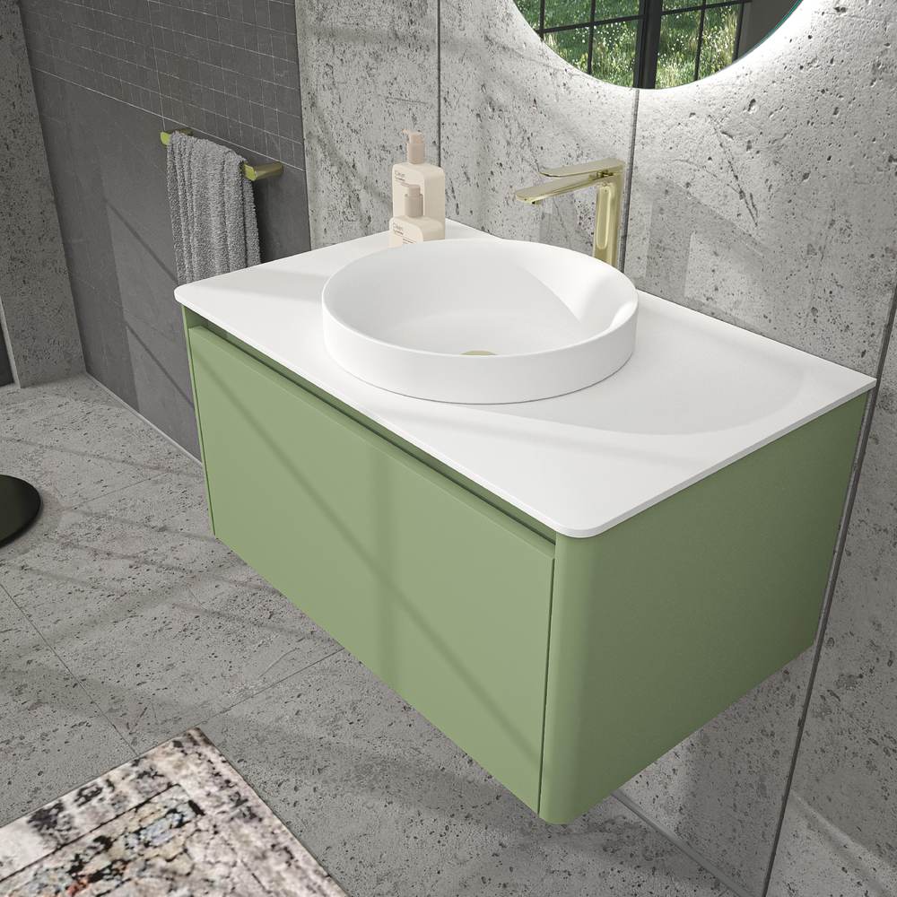 Mueble de baño FUSE suspendido 1 cajón VERDE PALIDO - Imagen 3