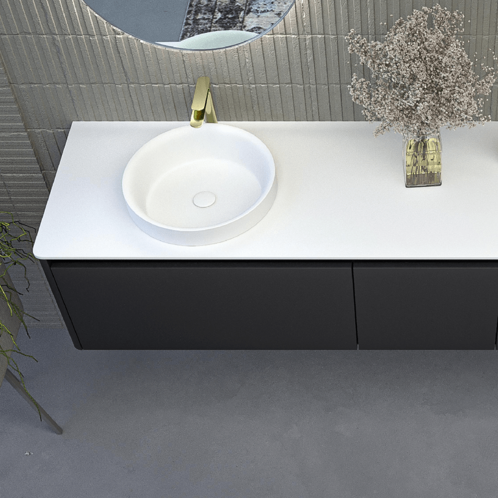 Mueble de baño FUSE suspendido 3 cajones NEGRO - Imagen 3