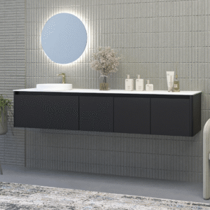 Mueble de baño FUSE suspendido 3 cajones NEGRO