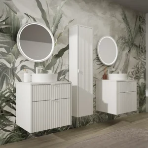 Mueble de baño TREX suspendido 2 cajones BLANCO