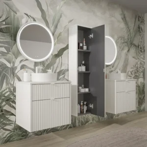 Mueble de baño TREX suspendido 2 cajones BLANCO