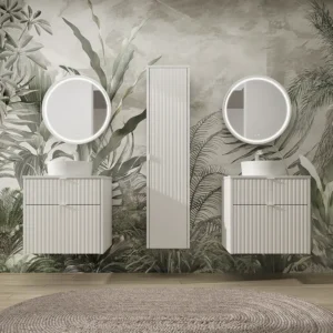 Mueble de baño TREX suspendido 2 cajones BLANCO